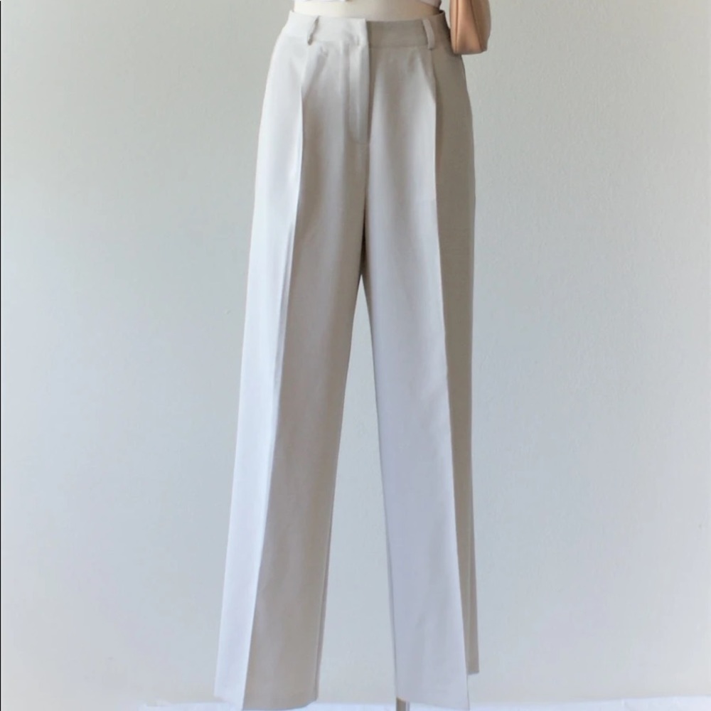 Taupe boyfriend slacks - NWT